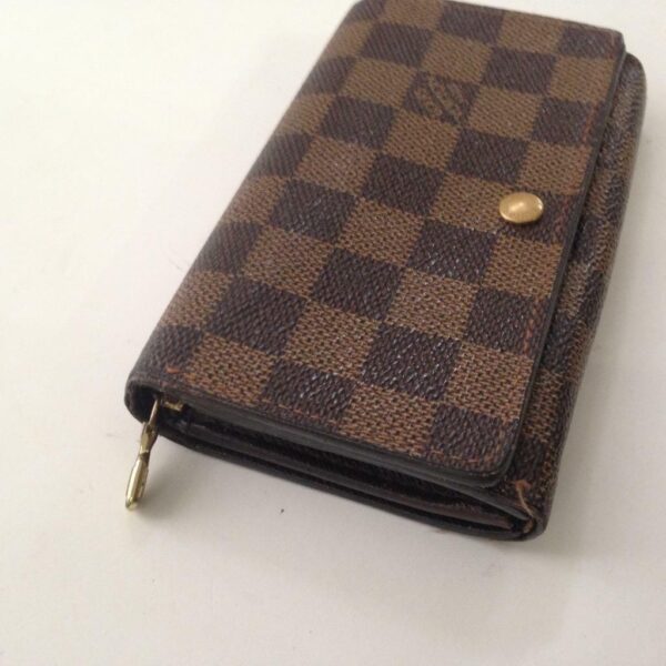 Louis Vuitton, Damier Ebene Tresor Bi-Fold Zip Wallet 5.5in x 4in (MI0917)