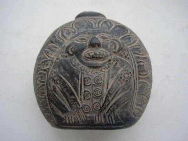 Antique, Southwestern, Native Chief Figural Medicinal Pottery Jug