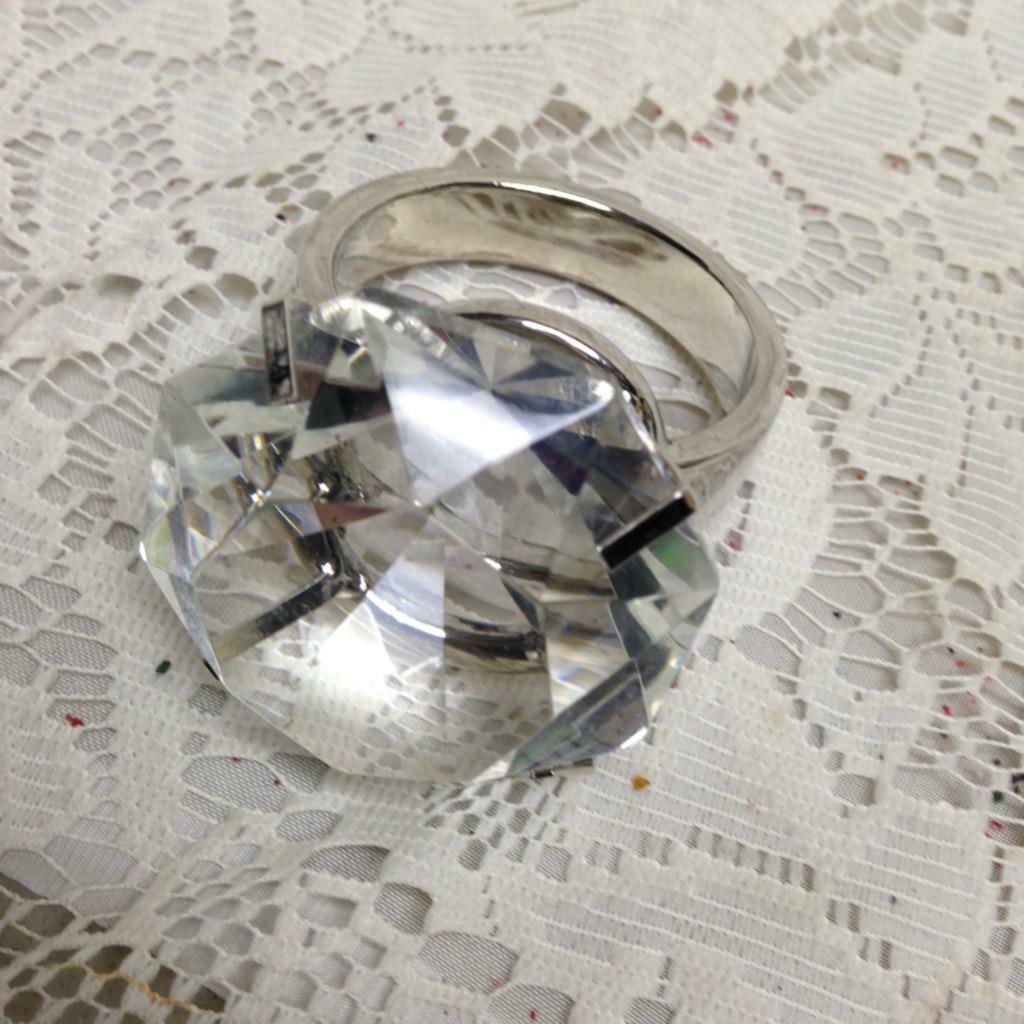 Large Faux Diamond Ring or Napkin Ring