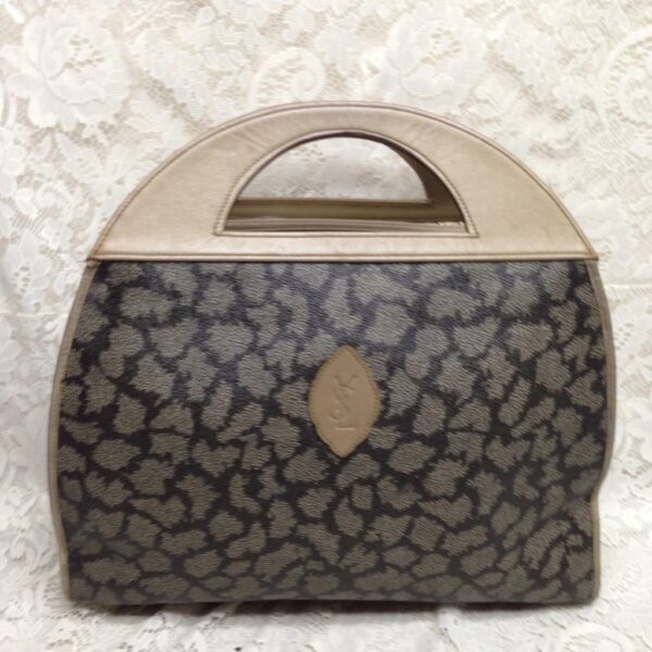 Yves Saint Laurent Coated Canvas Handbag 16114 (16in x 11in x 4in)