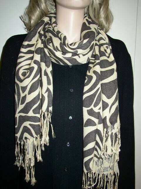 Beautiful, Brown and Beige Floral Scarf, Wrap, Shawl, etc.