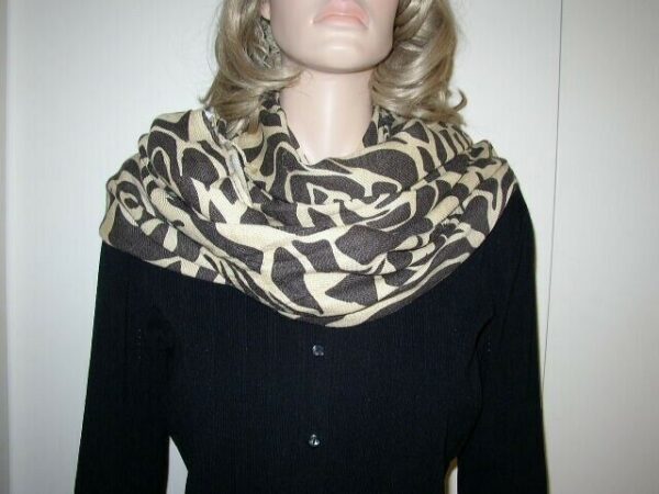 Beautiful, Brown and Beige Floral Scarf, Wrap, Shawl, etc.