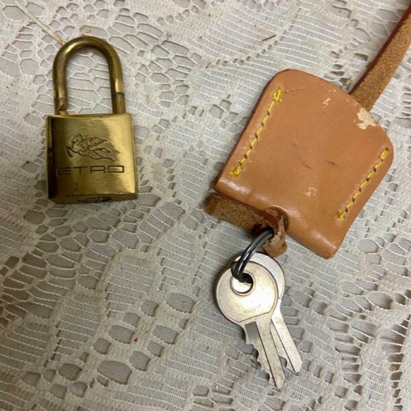 Vintage, Rare, Etro Padlock-2 Keys