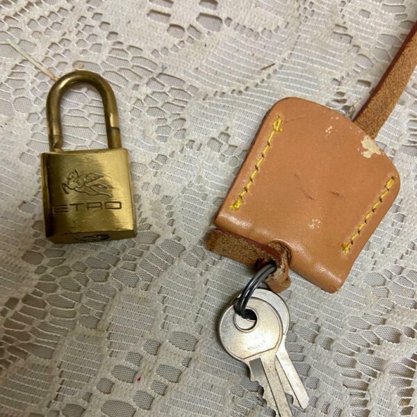 Vintage, Rare, Etro Padlock-2 Keys