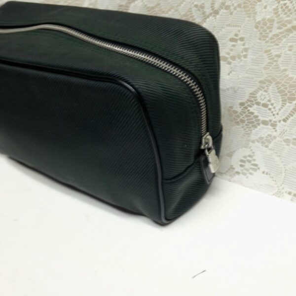 Authentic Louis Vuitton, Greenish Black Canvas Mens Pouch - Clutch 10inx6inx4in