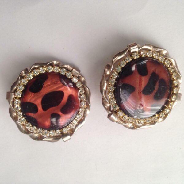 Vintage, Rare 1950s, Star Gold Tone, 4 Pairs Clip Earrings