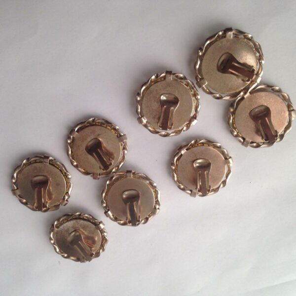 Vintage, Rare 1950s, Star Gold Tone, 4 Pairs Clip Earrings