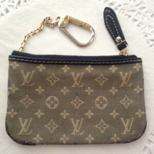 Authentic Louis Vuitton Mini Lin Brownish Mono Coin-Key Case 5in x3.5in (CT0161)