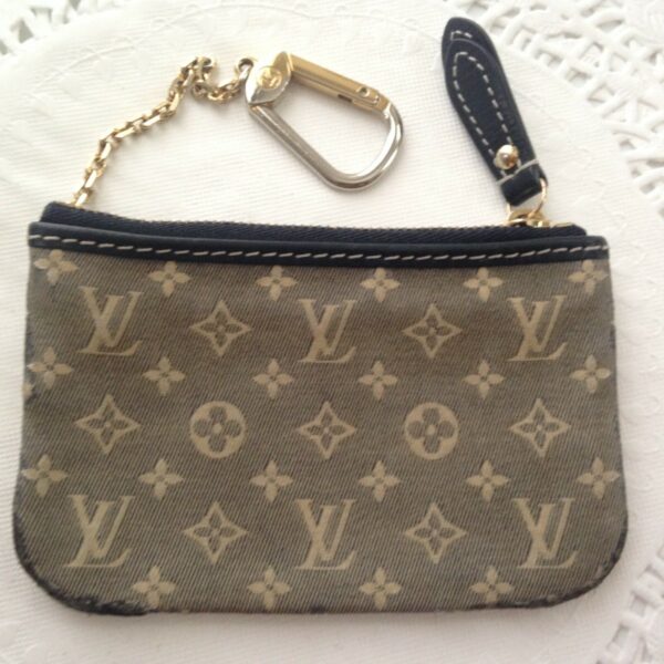 Authentic Louis Vuitton Mini Lin Brownish Mono Coin-Key Case 5in x3.5in (CT0161)