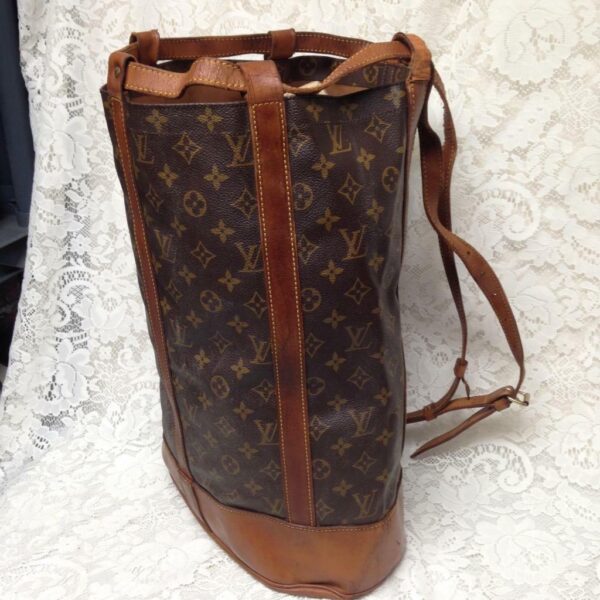 Louis Vuitton Brown Mono Coated Canvas GM Randonnee Backpack 17inx15inx6.5in