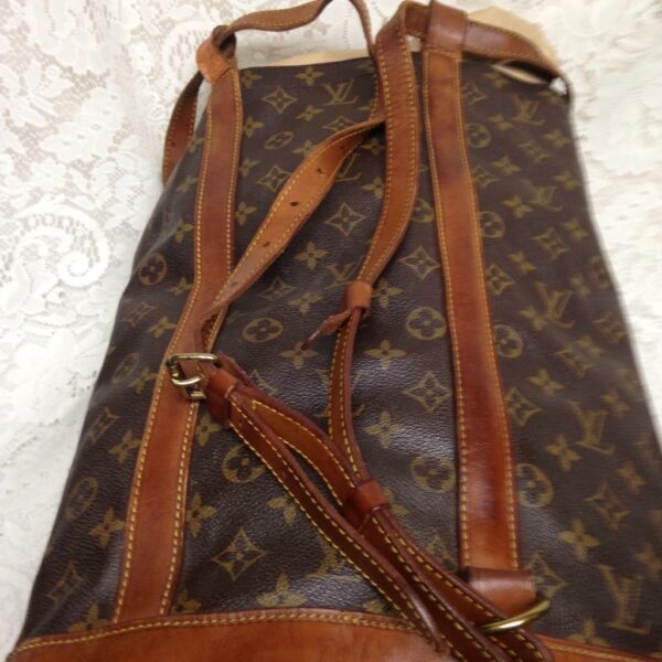 Louis Vuitton Brown Mono Coated Canvas GM Randonnee Backpack 17inx15inx6.5in