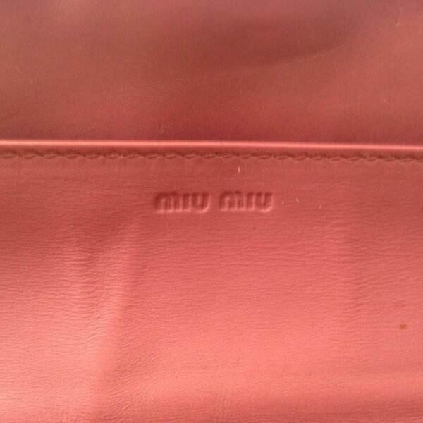 Authentic Miu-Miu Pink Crocodile Leather Long Wallet 8in x 4in