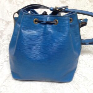 Louis Vuitton Blue Epi Leather Noe PM Draw String Shoulder Bag 15in x 10in x7in