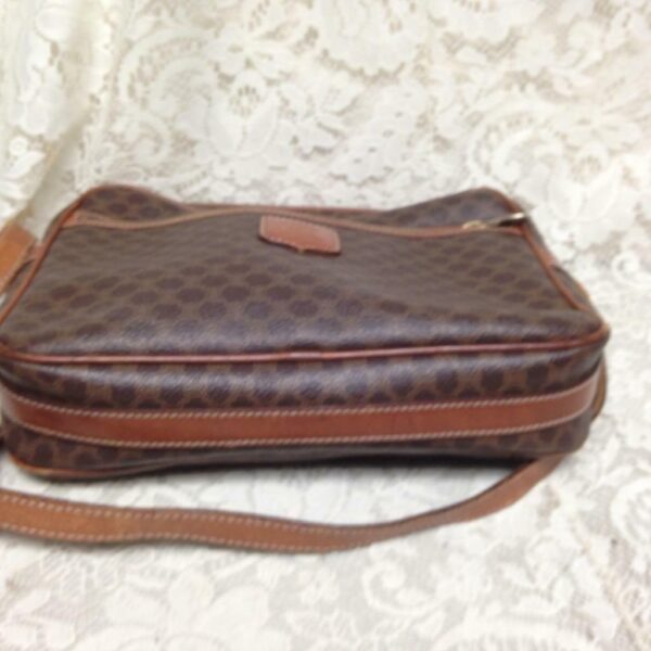 Celine, Brown Macadam Trocadero Style Crossbody 10in x 8in x 2.5in