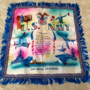 Vintage, Rare, Mother, US Navy Pillow Case, 17in x17in