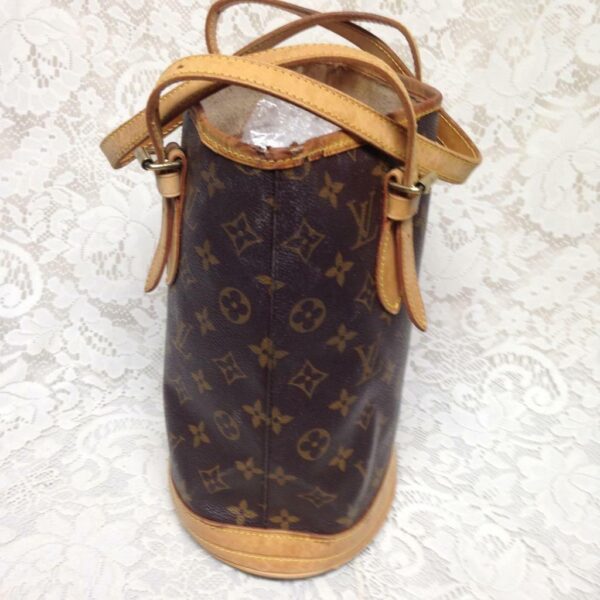 Louis Vuitton, Brown Mono PM Bucket Handbag (SR1928)