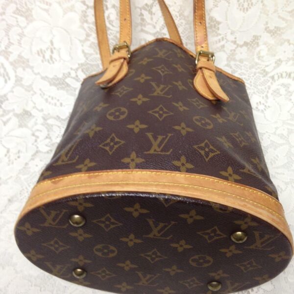 Louis Vuitton, Brown Mono PM Bucket Handbag (SR1928)