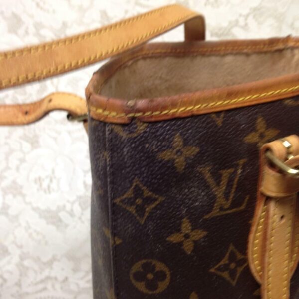 Louis Vuitton, Brown Mono PM Bucket Handbag (SR1928)