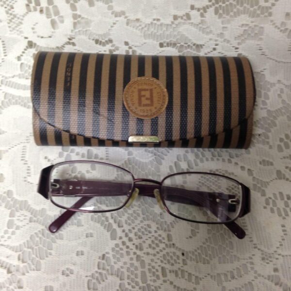 Fendi F-746, Brown Havana, Reading Eye Glass Frame with Original Case