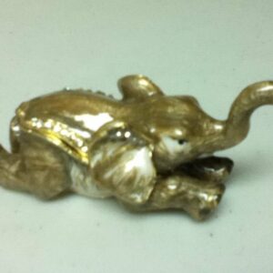 Golden Brown Enamel Elephant- Gift or Ring Box