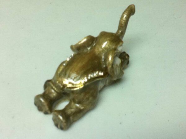 Golden Brown Enamel Elephant- Gift or Ring Box