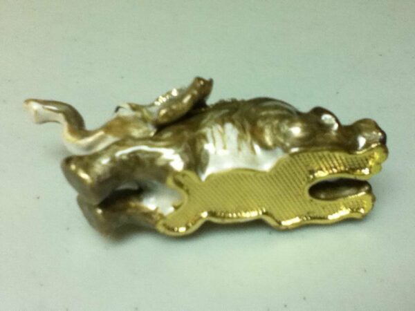 Golden Brown Enamel Elephant- Gift or Ring Box