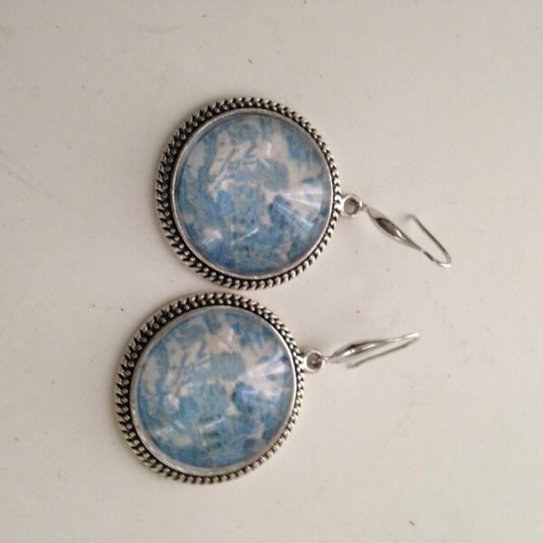 Blue Willow Dangling Earrings