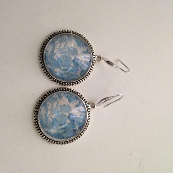 Blue Willow Dangling Earrings