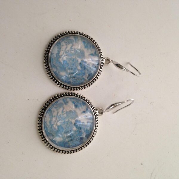 Blue Willow Dangling Earrings