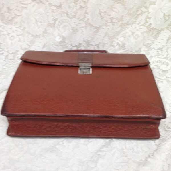 Authentic Burberrry, Tan-Brown Leather Large Briefcase 15in x 11in x 3in