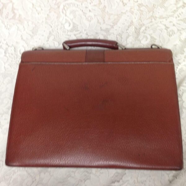 Authentic Burberrry, Tan-Brown Leather Large Briefcase 15in x 11in x 3in