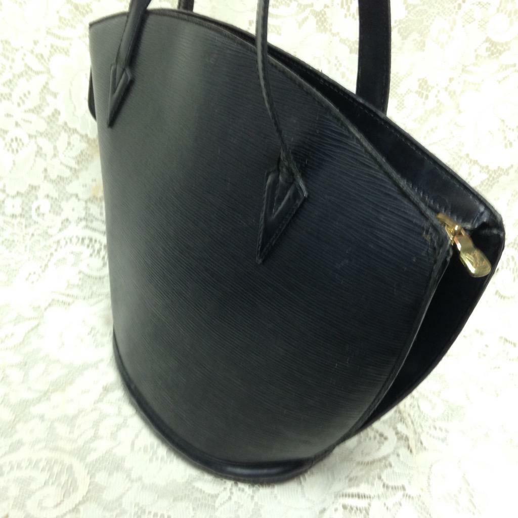 Louis Vuitton, St. Jacques Gm Black Cowhide-Epi Leather Tote 18in x 12in x 7in