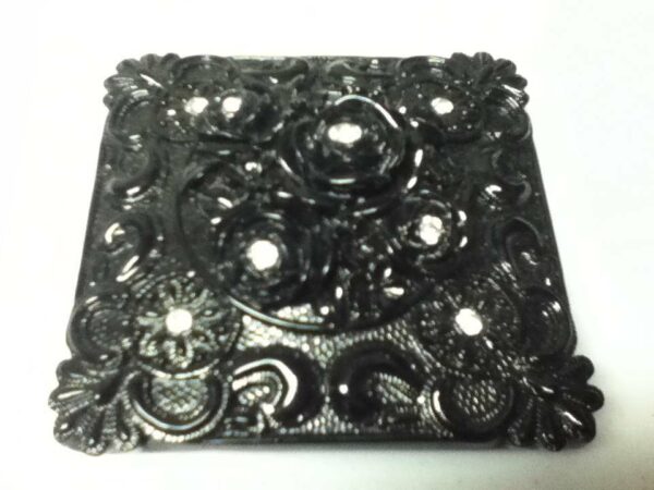 2-pc Black Lacquer Trinket Box with Rhinestones This is a beautiful trinket box