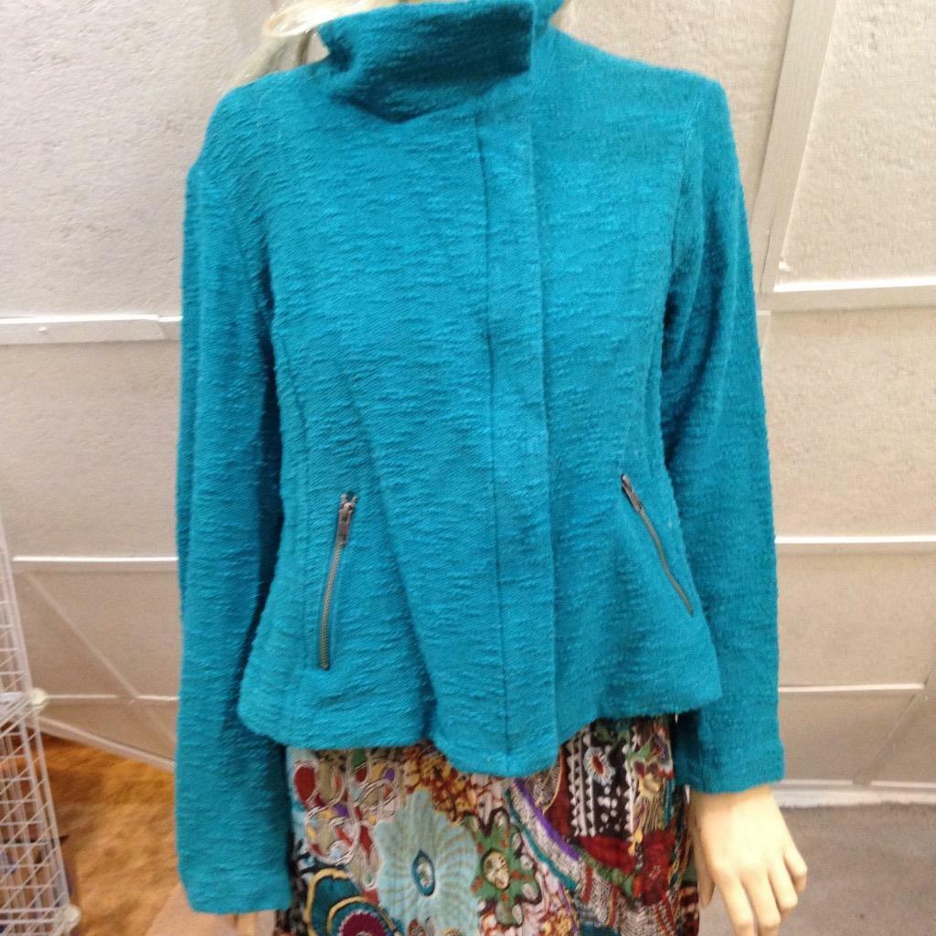 Vintage Investments Aqua Blue Blazer-Jacket (M-L)