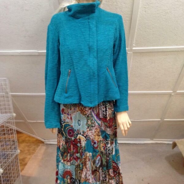 Vintage Investments Aqua Blue Blazer-Jacket (M-L)