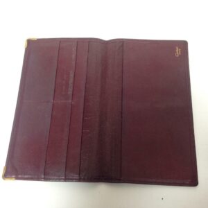 Authentic, Cartier Burgundy, Leather Bifold Long Wallet 7.5in x 4in