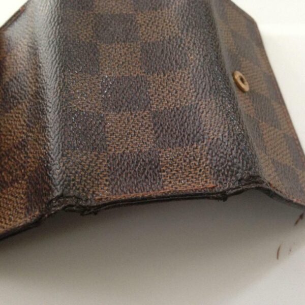 Louis Vuitton Damier Ebene Coated Canvas 4-Hooks Key Case 4in x 2.5in(TH0041)