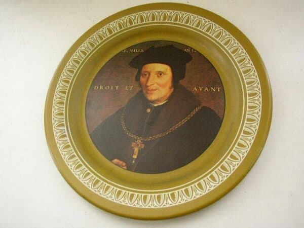 Vintage, Ohio Art, 10in Plate, Sir Brian Tule, By Hans Holbein, The Younger