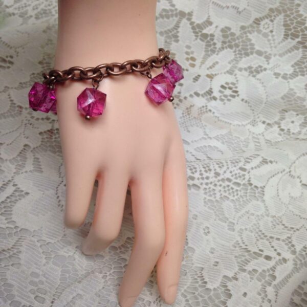 2pc European Multi Color And Pink Beaded Bracelet