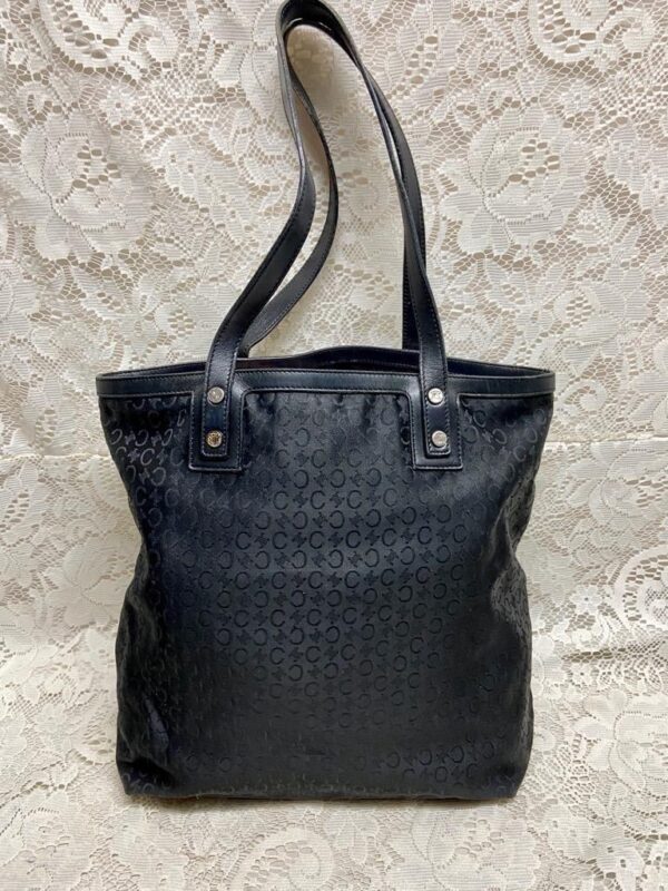 Celine, Italy Nylon-Leather Trim Handbag 12in x 10in x 4in