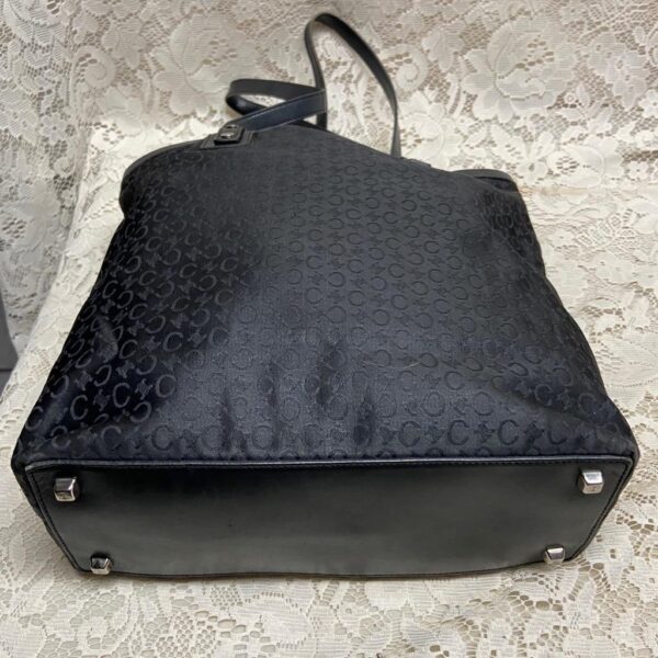 Celine, Italy Nylon-Leather Trim Handbag 12in x 10in x 4in