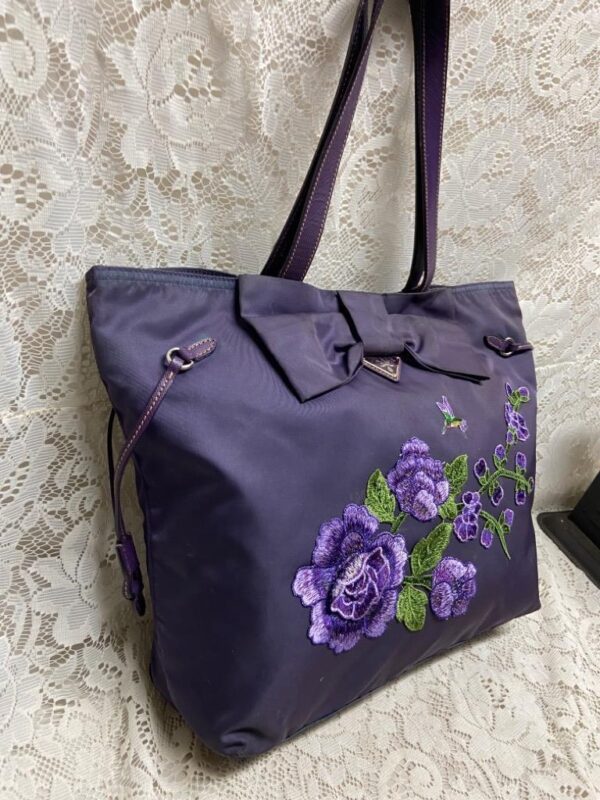 Prada Purple Nylon-Tote or Shoulder Bag 12.5in x 11in x 4in.