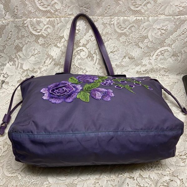 Prada Purple Nylon-Tote or Shoulder Bag 12.5in x 11in x 4in.