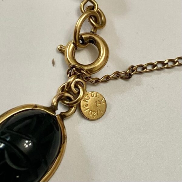 Vintage, Beautiful, Scarab- Gold Filled Bracelet