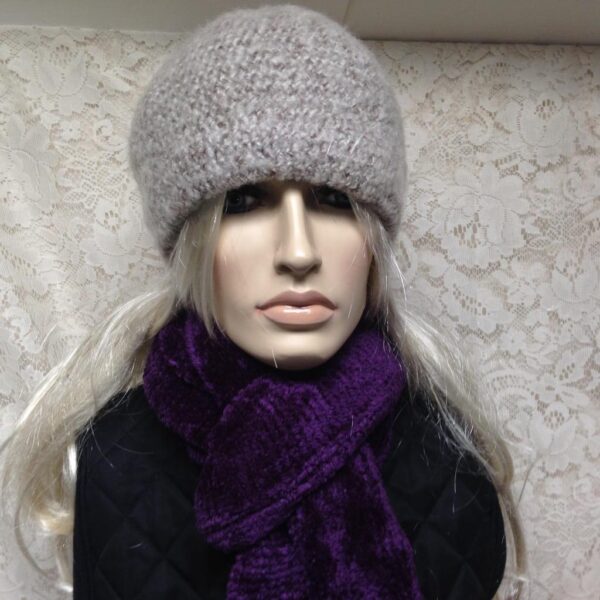 Stunning, Zwicker, Fits All, Grayish Brown Knitted Beanie-Cloche