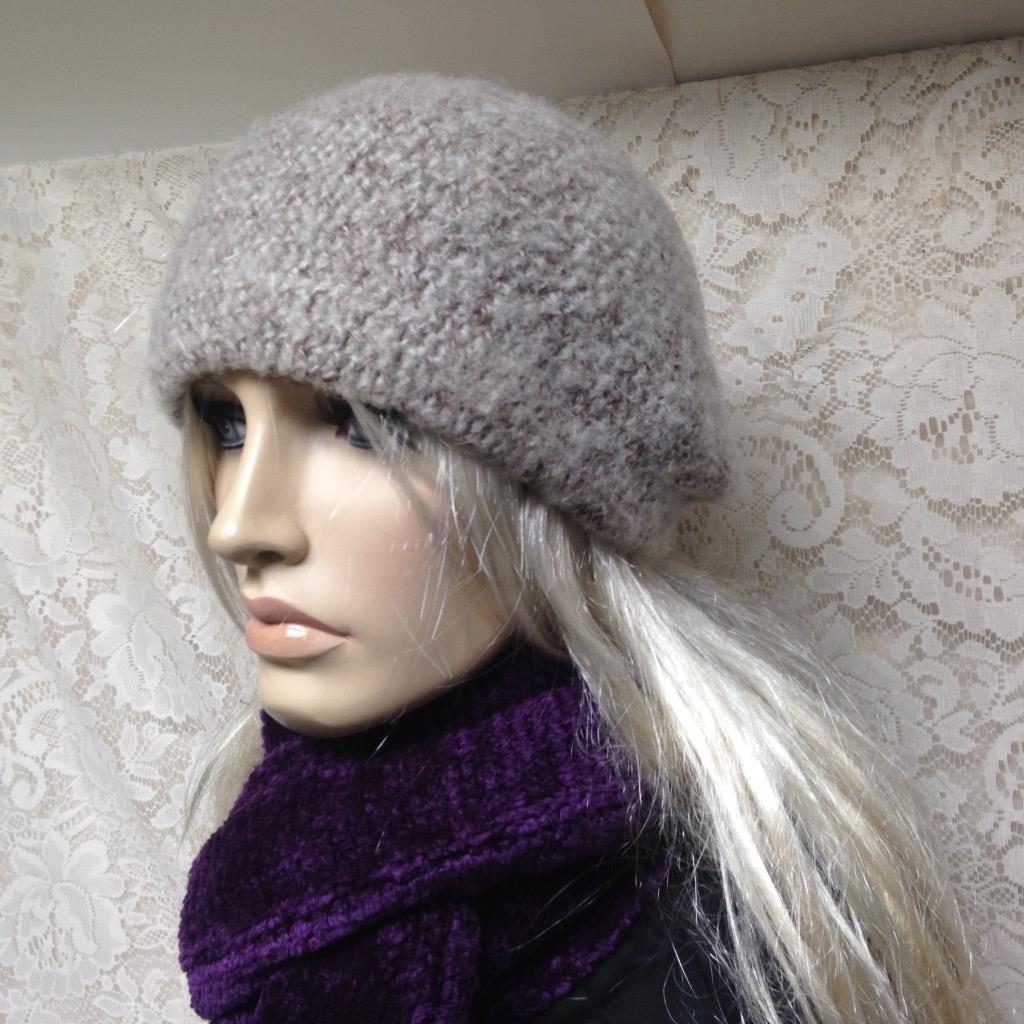 Stunning, Zwicker, Fits All, Grayish Brown Knitted Beanie-Cloche