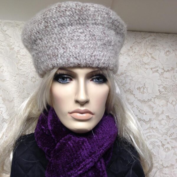 Stunning, Zwicker, Fits All, Grayish Brown Knitted Beanie-Cloche