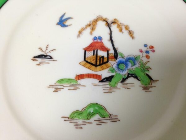 Vintage, Noritake, Japan, Variant Gaudy Blue Willow 6.2.5in Snack or Cake Plate