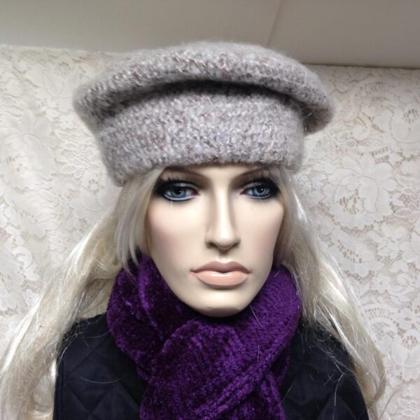 Stunning, Zwicker, Fits All, Grayish Brown Knitted Beanie-Cloche