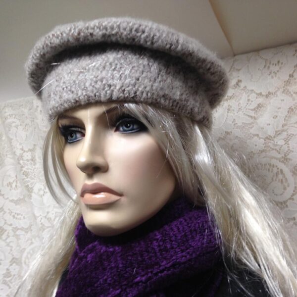 Stunning, Zwicker, Fits All, Grayish Brown Knitted Beanie-Cloche